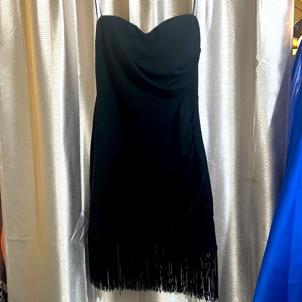 Fringe little black dress